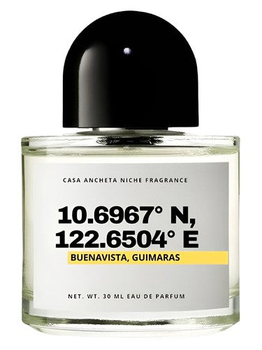 Casa Ancheta 10.6967° N, 122.6504° E (Buenavista, Guimaras) fragrance bottle