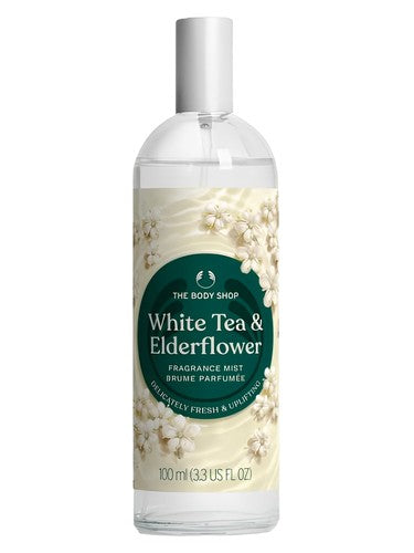 The Body Shop White Tea & Elderflower fragrance bottle