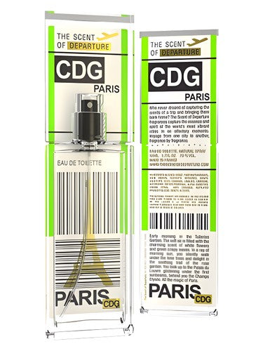 The Scent of Departure Paris CDG fragrance bottle