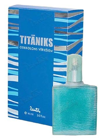 Dzintars Titāniks fragrance bottle