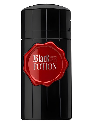 Rabanne Black XS Potion for Him fragrance bottle