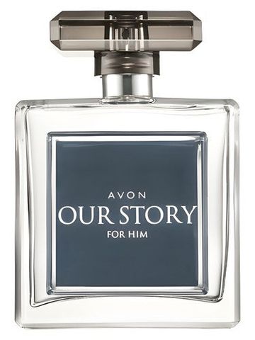 Avon Our Story For Him fragrance bottle