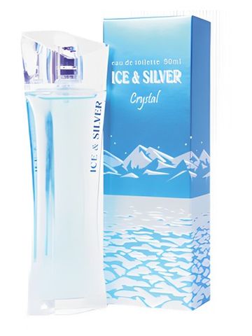 Parfums Louis Armand Ice & Silver Crystal fragrance bottle