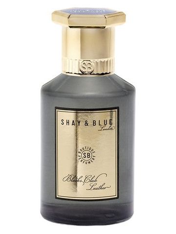 Shay Blue London Blacks Club Leather fragrance bottle