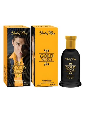 Shirley May Gold Wings fragrance bottle