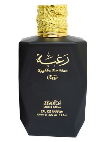 Lattafa Perfumes Raghba For Men fragrance bottle