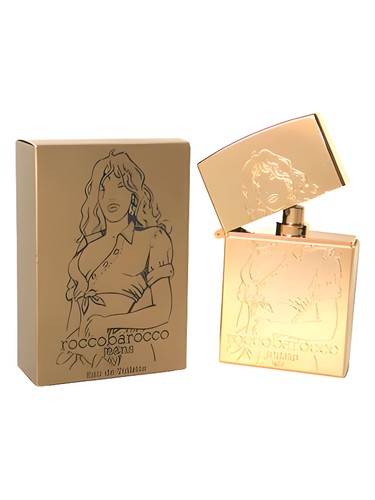 Roccobarocco Gold Jeans fragrance bottle