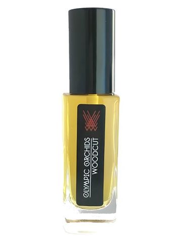 Olympic Orchids Artisan Perfumes Woodcut fragrance bottle