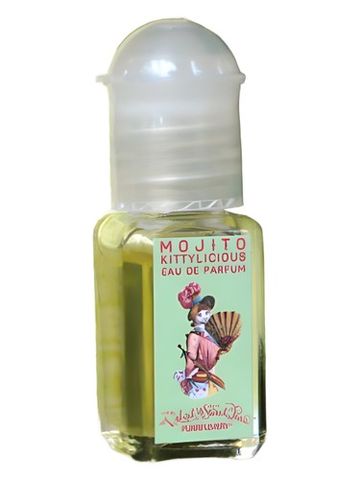 Velvet & Sweet Pea’s Purrfumery Mojito fragrance bottle