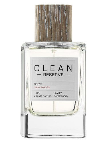 Clean Terra Woods fragrance bottle
