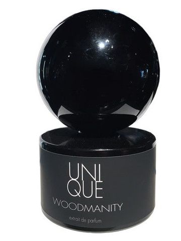Unique Woodmanity fragrance bottle