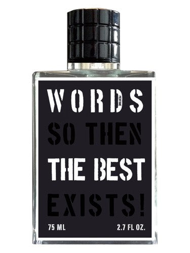 Words The Best fragrance bottle