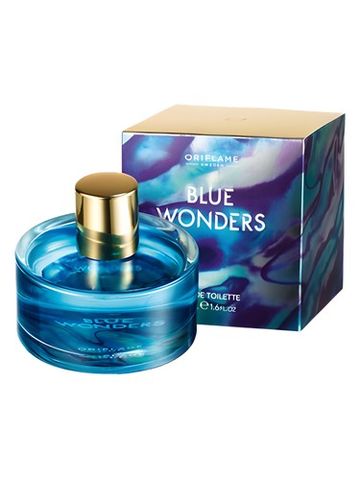 Oriflame Blue Wonders fragrance bottle