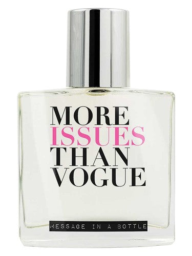 Message in a Bottle More Issues Than Vogue fragrance bottle