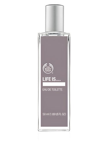 The Body Shop Life Is fragrance bottle