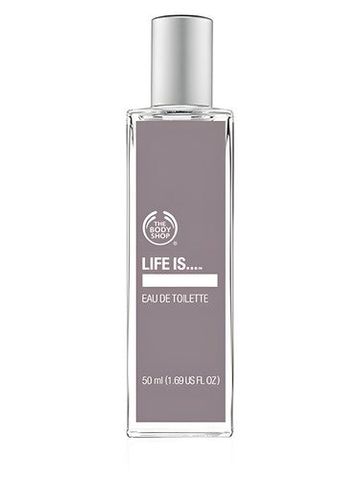 The Body Shop Life Is fragrance bottle