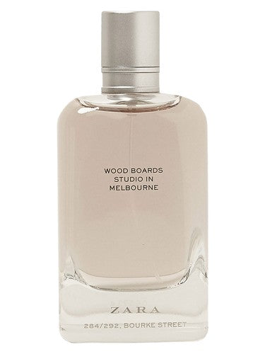 Zara Wood Boards Studio In Melbourne fragrance bottle
