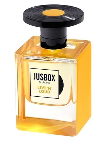 Jusbox Live 'N' Loud fragrance bottle