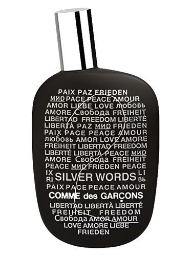 Comme des Garcons Comme des Garcons 2 Silver Words fragrance bottle