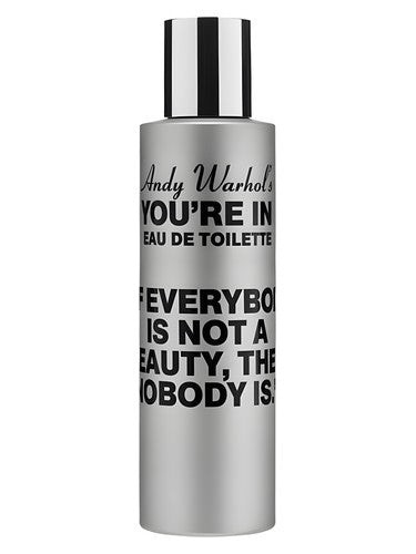 Comme des Garcons Andy Warhol's You're In fragrance bottle
