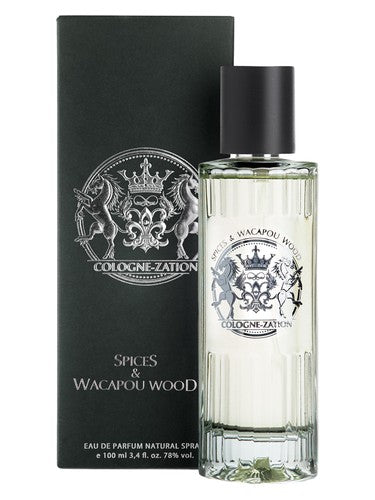 Cologne-Zation Spices & Wacapou Wood fragrance bottle