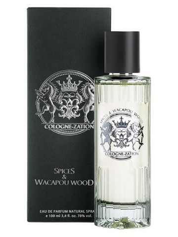 Cologne-Zation Spices & Wacapou Wood fragrance bottle