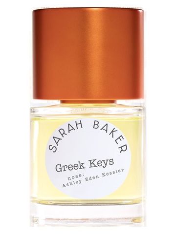 Sarah Baker Perfumes Greek Keys fragrance bottle
