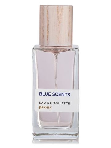 Blue Scents Peony fragrance bottle