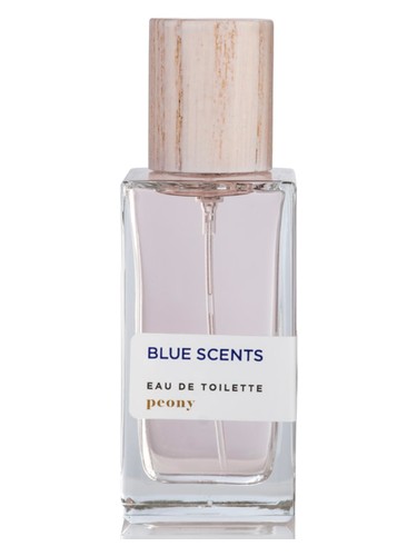 Blue Scents Peony fragrance bottle