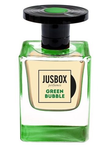 Jusbox Green Bubble fragrance bottle