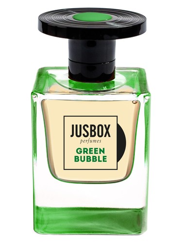 Jusbox Green Bubble fragrance bottle