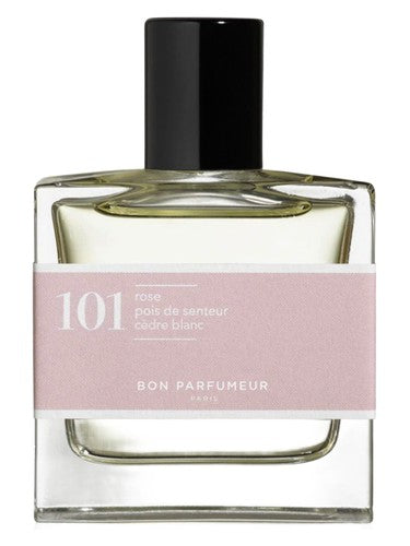 Bon Parfumeur 101 rose, sweet pea, white cedar fragrance bottle