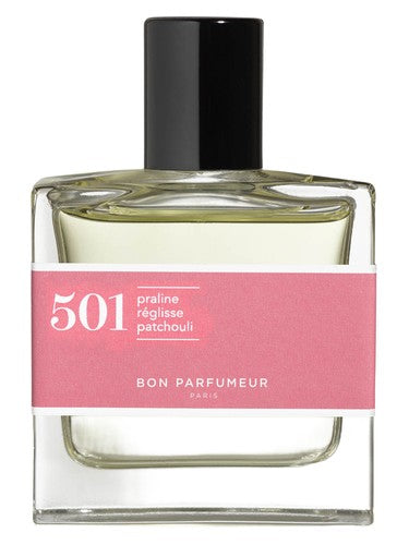 Bon Parfumeur 501 praline, licorice, patchouli fragrance bottle