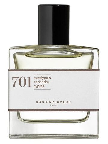 Bon Parfumeur 701 eucalyptus, amber, white wood fragrance bottle