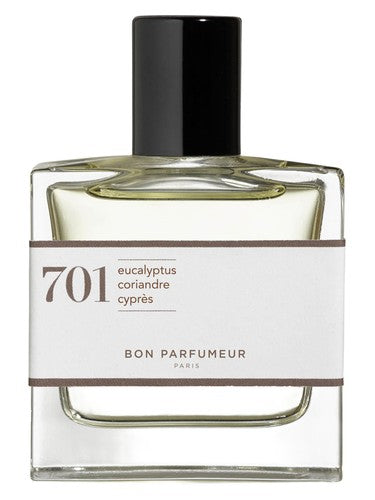 Bon Parfumeur 701 eucalyptus, amber, white wood fragrance bottle