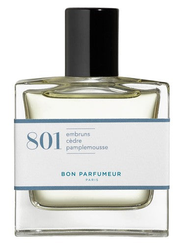 Bon Parfumeur 801 sea spray, cedar, grapefruit fragrance bottle