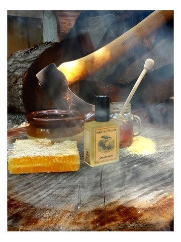 Solstice Scents Smokewood Apiary fragrance bottle