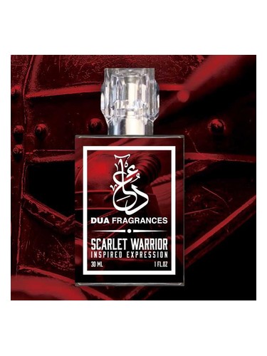 The Dua Brand Scarlet Warrior fragrance bottle