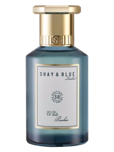 Shay Blue London White Peaches fragrance bottle