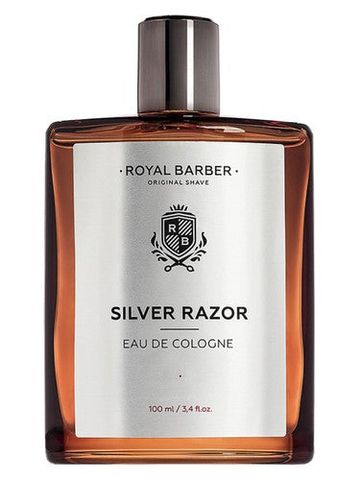 Royal Barber Silver Razor Eau De Cologne fragrance bottle