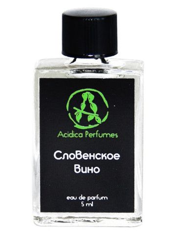 Acidica Perfumes Slovenian Wine fragrance bottle