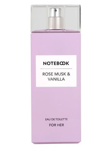 Notebook Rose Musk & Vanilla fragrance bottle