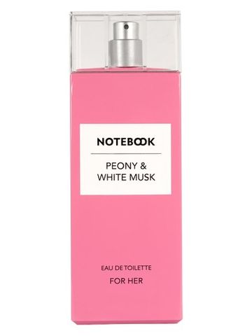 Notebook Peony & White Musk fragrance bottle