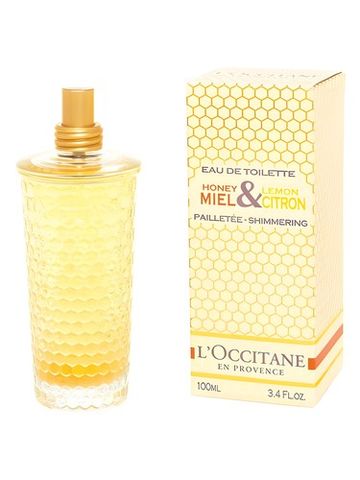 L Occitane en Provence Miel & Citron Pailletee Shimmering fragrance bottle