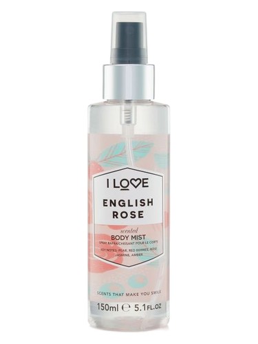 I LOVE English Rose fragrance bottle