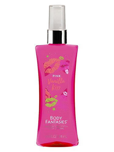 Body Fantasies Pink Vanilla Kiss fragrance bottle