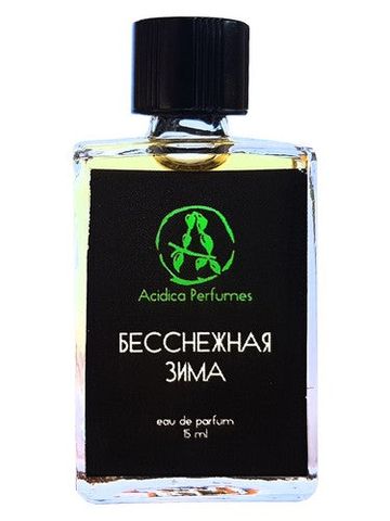 Acidica Perfumes Snowless winter (Бесснежная зима) fragrance bottle