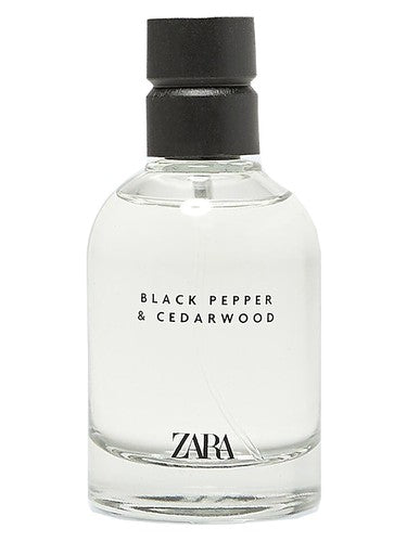 Zara Black Pepper & Cedarwood fragrance bottle