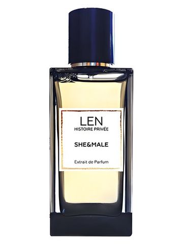 LEN Fragrances She & Male fragrance bottle