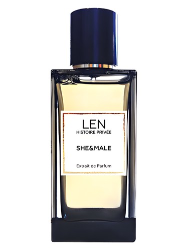 LEN Fragrances She & Male fragrance bottle